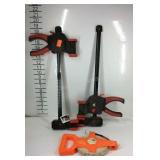 Two 12in quick switching bar clamp and spreader