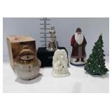 Holiday decor, includes small ceramic Christmas