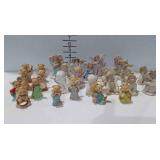 Angel figurines, twenty-six total, includes
