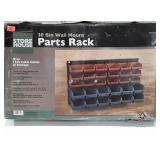 Wall mount parts rack in box