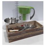 Kitchenwares, brita water pitcher, flower sifter,