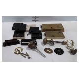 Door hardware, includes dead bolt locks, brass