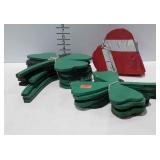 Wooden holiday themed cut outside, includes two