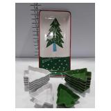 Holiday appetizer tray and twelve Christmas tree