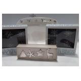 Holiday decor, includes two boxes of snowflake