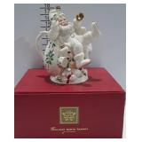 Holiday decor, Lenox Santa teapot with box