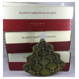 Pottery barn seasons greetings plates, three sets