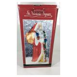 St. Nicholas Square 12in glass Santa