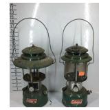 Two Coleman propane lanterns