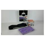 Vanity mirror, jewelry cleaner, back brace, make