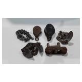 Hardware, hinges, pullies, chain, and etc