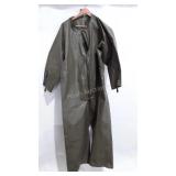 Military style rubber coveralls, zippers are stiff