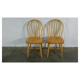 Two Windsor style dining chairs