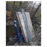 Scaffolding Bucks, 4 walk boards, and braces.