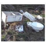 Miscellaneous Group items. Old galvanized Utility