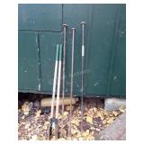 4pc Tool lot, 3 Digging Bars and one Set of Post
