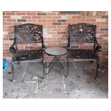 3pc Outdoor Furniture set, 2 Aluminum molded