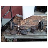 Steel Weights Lot, Weight bar plus 2 Dumbbell