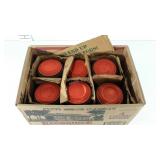 Nearly full box of Blue Rock targets.