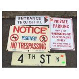 Signage lot, 4pcs