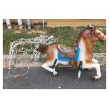 2pc lighted Outdoor Reindeer and Hobby Horse but