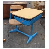 Elementary School Desk Chair, attached swivel