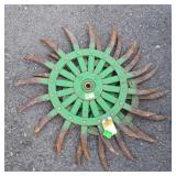 Two Steel Seed Planter Spike Wheels