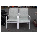 Set of 4 Outdoor Chairs aluminum framed, nice