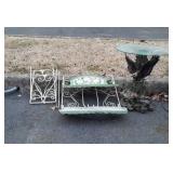 2pc Planters Accessories lot, glass top with