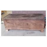 Primitive yellow pine Blanket Chest, corner