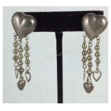 Sterling silver heart earrings