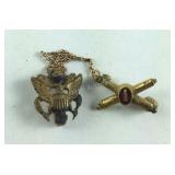 WW2 US Army coastal artillery tie tack