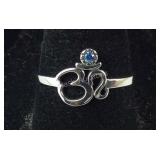 Sterling silver size 8 om ring