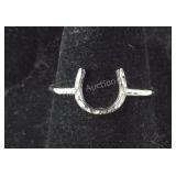 Sterling silver size 6 horseshoe ring