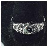 Sterling silver size 12 yin yang ring
