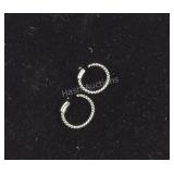 Sterling silver Bali hoop nose ring