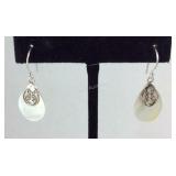 Sterling silver mother of pearl earrings