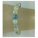 Multi beaded bolo bracelet 14.90ctw stainless