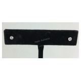 10k white gold simulated diamond stud