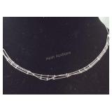 20in Italian Sterling silver multi strand beaded
