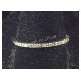 Genuine Diamond Band, Sterling Silver, 1 grams,
