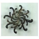 Snowflake or Abstract Pin/Brooch, Sterling