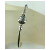 Genuine Pandora Snowflake Clasp Bangle Bracelet,