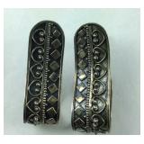 Vintage Post Earrings, Sterling Silver, 5.1 grams