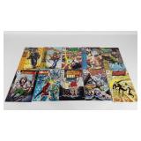 Ten Valiant comic books including Magnis and