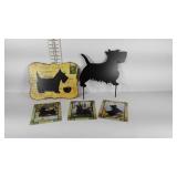 Scottish Terrier metal yard art, metal post card