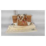 Coach leather and weave purse, gently used, with