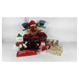 Christmas holiday decor,  nesting metal baskets,