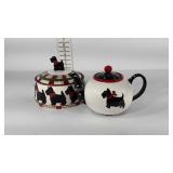 Scottish Terrier themed kitchenwares,  teapot and