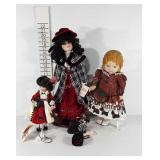 Three dolls on stands, Daisy Kingdom, Paradise
